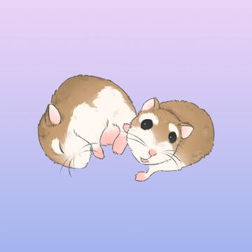 倉鼠似顏繪插畫