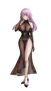 日系風格女角色全身插畫