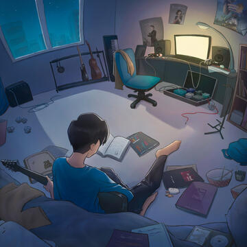 音樂工作室角色插畫