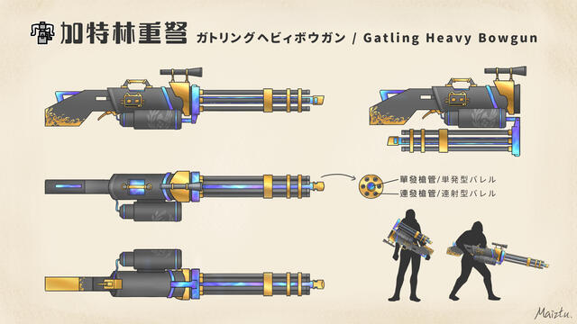 魔物獵人風格重弩武器設計